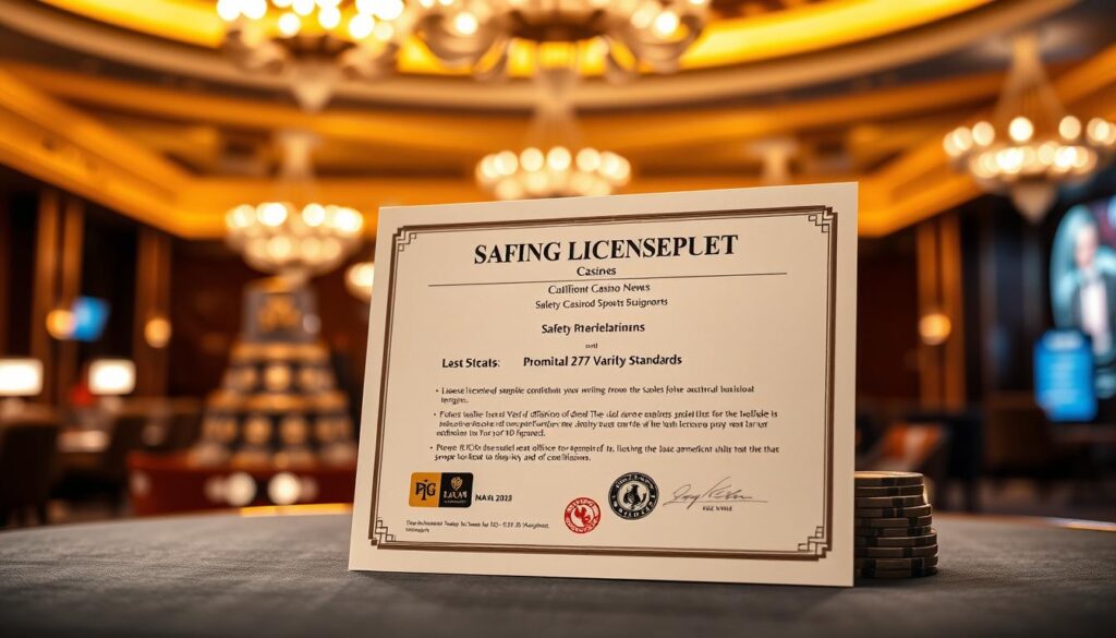 ใบอนุญาตคาสิโนและมาตรฐานความปลอดภัย